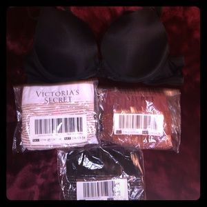 3 Victoria Secret panties M & Bombshell Bra 34B